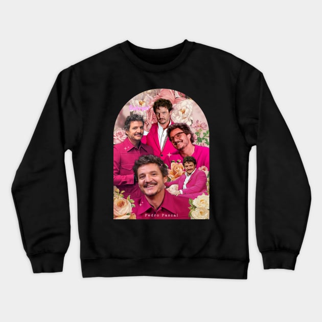 Pedro in Pink Crewneck Sweatshirt by averymuether